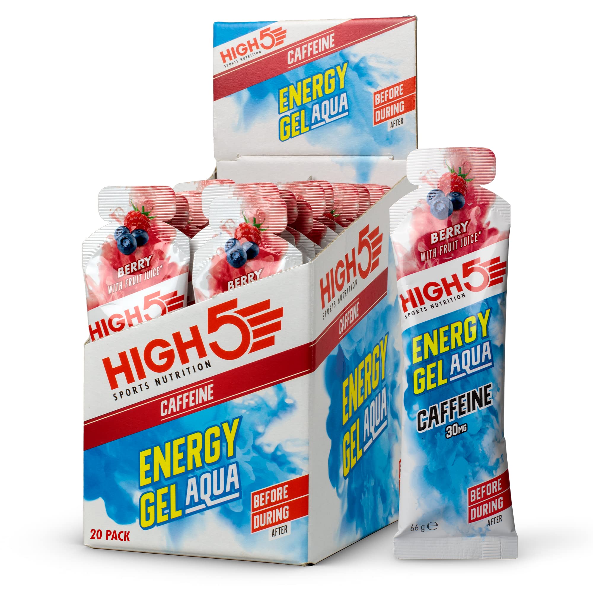 HIGH5 Energy Gel Aqua Caffeine 20 x 66g